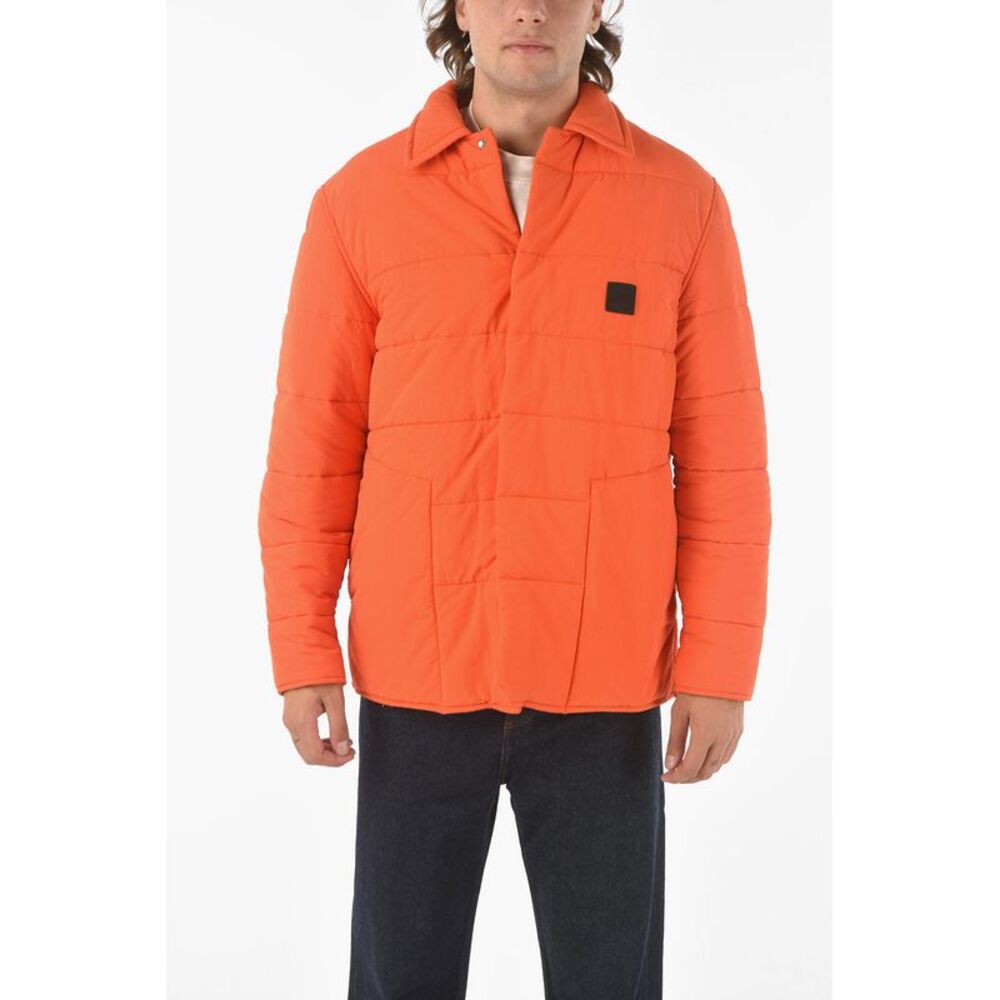 Puffer Jacket with Hidden Button Closure